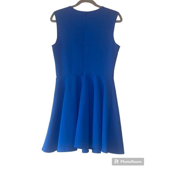 Diane von Furstenberg Women's Blue Sleeveless A-Line Dress Size 12 - Picture 2 of 6